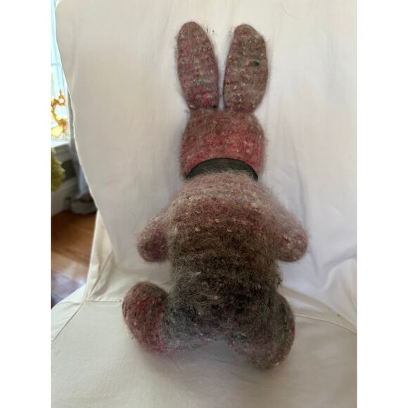 Stuffed animal needle-felted rabbit unique wool alpaca boho gift bunny handmade - Picture 4 of 16